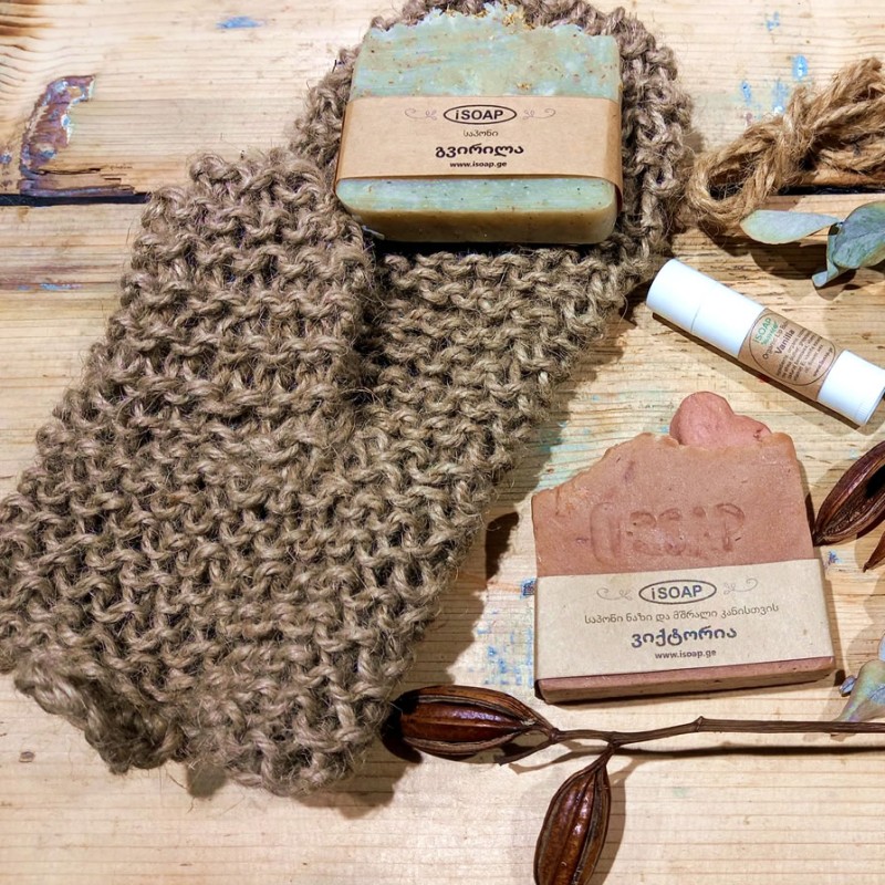 Jute Washcloth “Mitten”