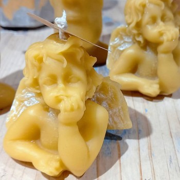 “Angel” Beeswax Candle