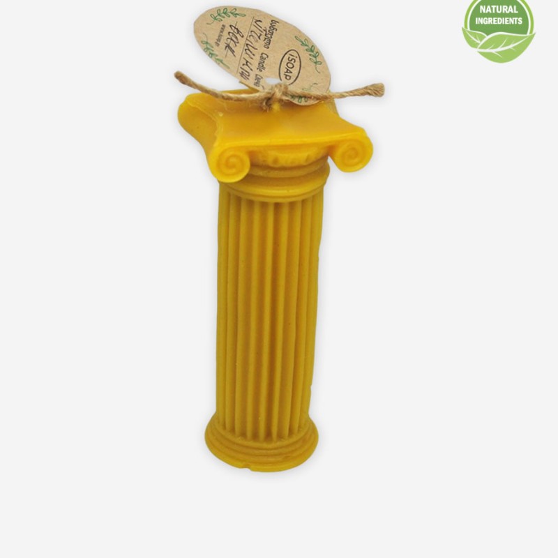 “Column” Beeswax Candle
